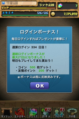 パズドラ通算ログイン